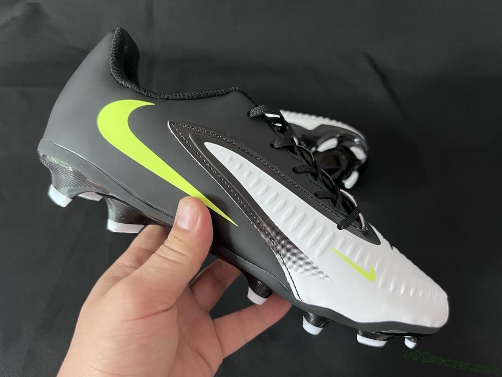 Nike Phantom 6 Elite Low FG Firm Ground Soccer Cleats - White/Black/Yellow