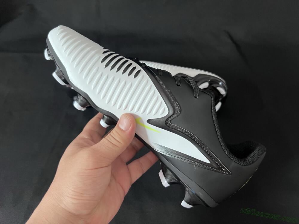 Nike Phantom 6 Elite Low FG Firm Ground Soccer Cleats - White/Black/Yellow