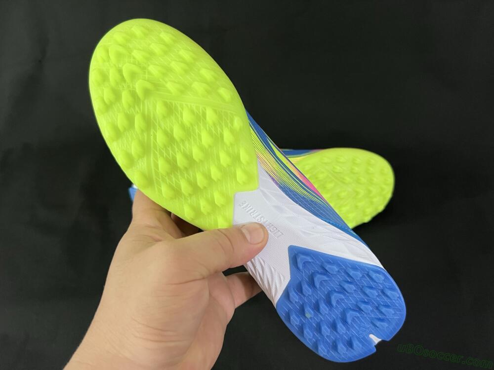 Adidas F50 Elite TF Artificial Turf Soccer Shoes - Blue/Pink/Yellow