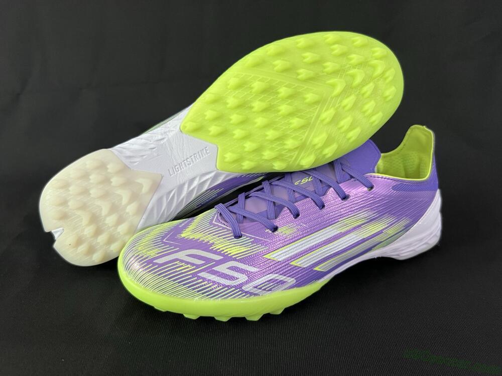 Adidas F50 Pro TF Artificial Turf Soccer Shoes - Purple/White/Yellow