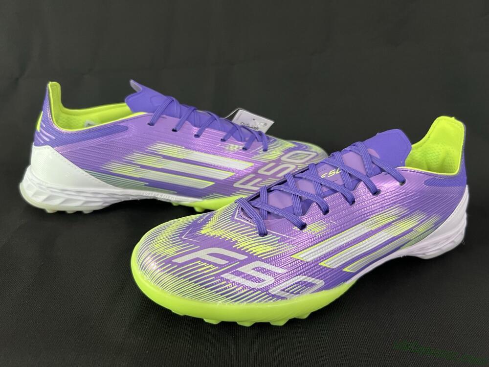 Adidas F50 Pro TF Artificial Turf Soccer Shoes - Purple/White/Yellow