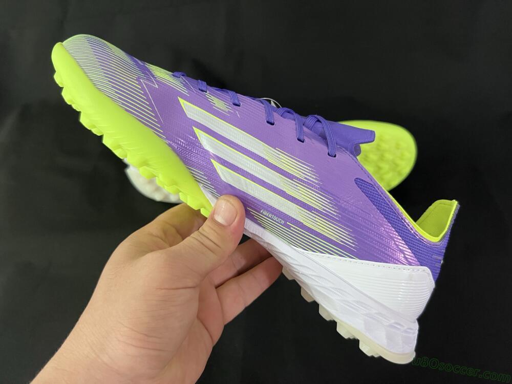 Adidas F50 Pro TF Artificial Turf Soccer Shoes - Purple/White/Yellow