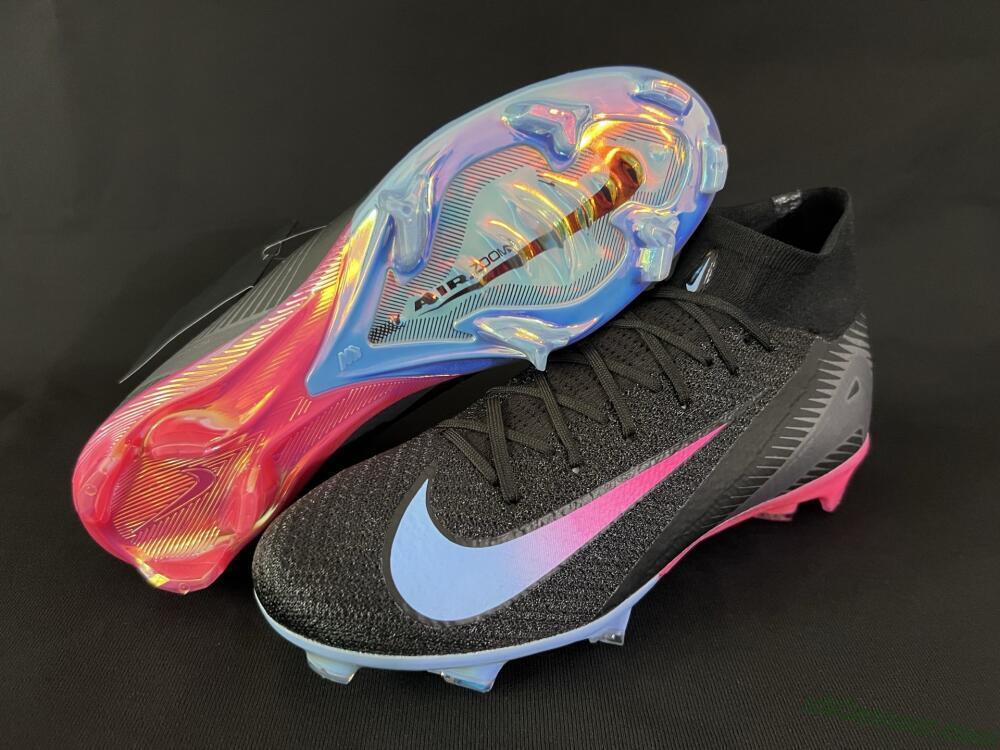 Nike Air Zoom Mercurial Superfly 10 Elite FG Firm Ground Soccer Cleats - Black/Blue/Pink