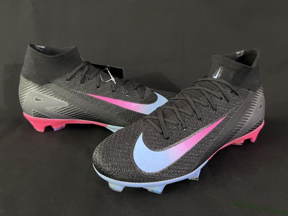 Nike Air Zoom Mercurial Superfly 10 Elite FG Firm Ground Soccer Cleats - Black/Blue/Pink