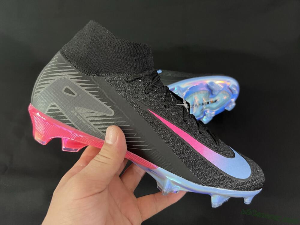 Nike Air Zoom Mercurial Superfly 10 Elite FG Firm Ground Soccer Cleats - Black/Blue/Pink