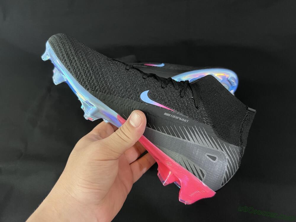 Nike Air Zoom Mercurial Superfly 10 Elite FG Firm Ground Soccer Cleats - Black/Blue/Pink