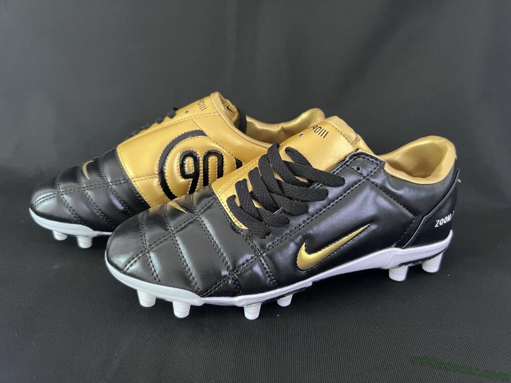 Nike Air Zoom Total 90 III FG Firm Ground Soccer Cleats - Black/Gold/White