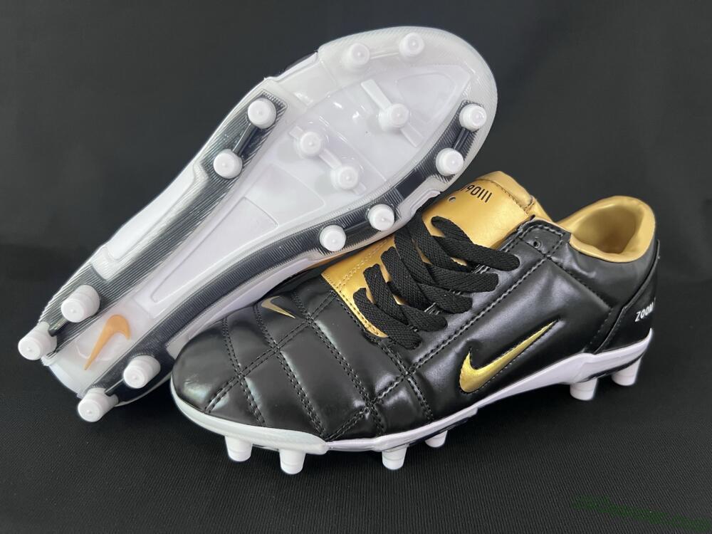 Nike Air Zoom Total 90 III FG Firm Ground Soccer Cleats - Black/Gold/White