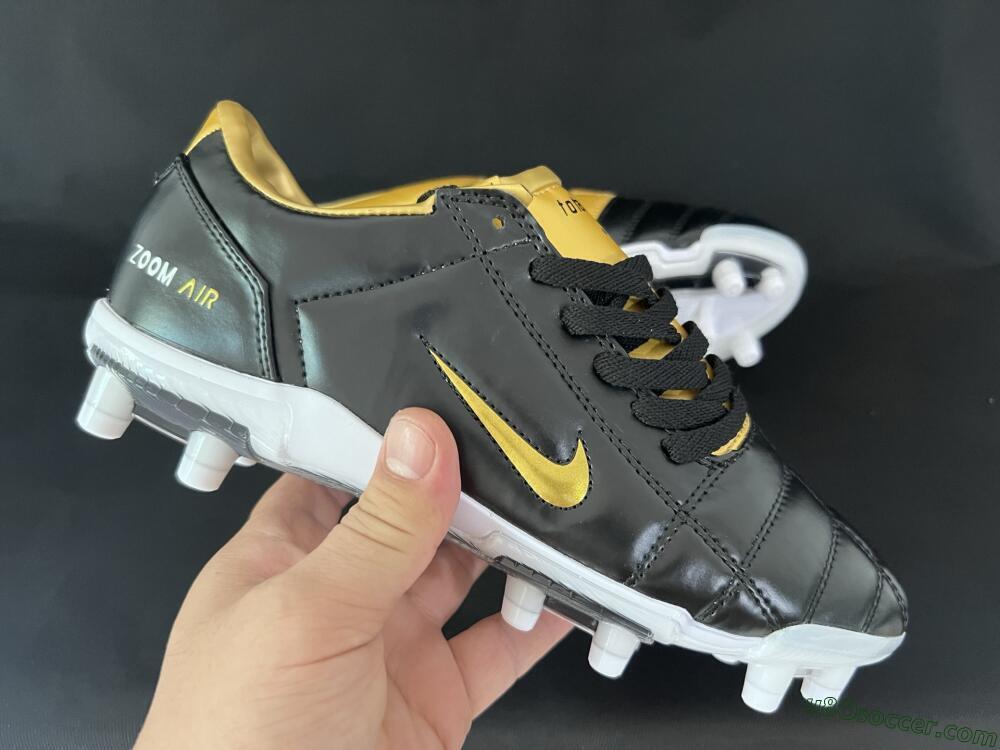 Nike Air Zoom Total 90 III FG Firm Ground Soccer Cleats - Black/Gold/White