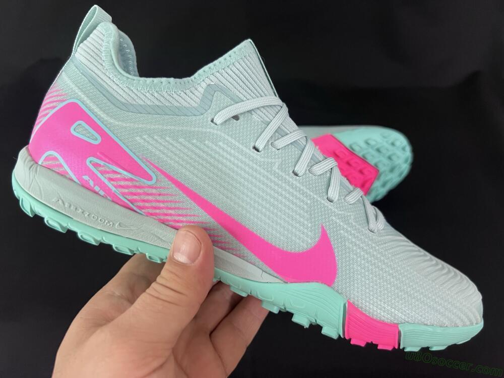 Nike Air Zoom Mercurial Vapor 16 Elite TF Artificial Turf Soccer Shoes - Jade/Pink