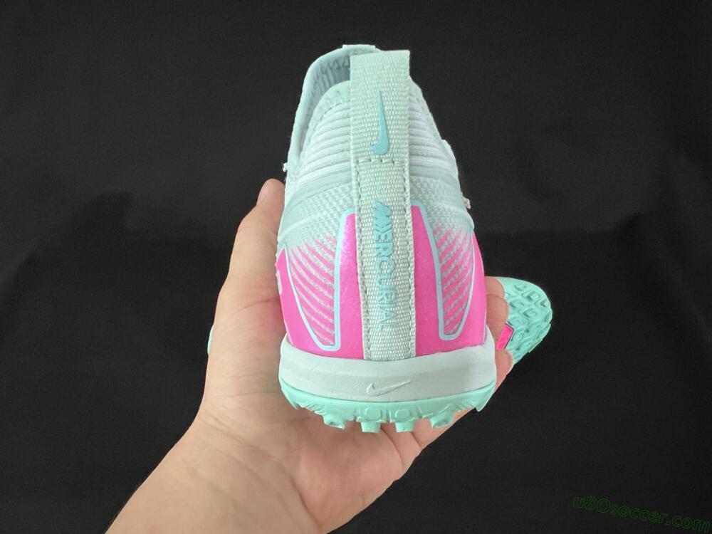 Nike Air Zoom Mercurial Vapor 16 Elite TF Artificial Turf Soccer Shoes - Jade/Pink