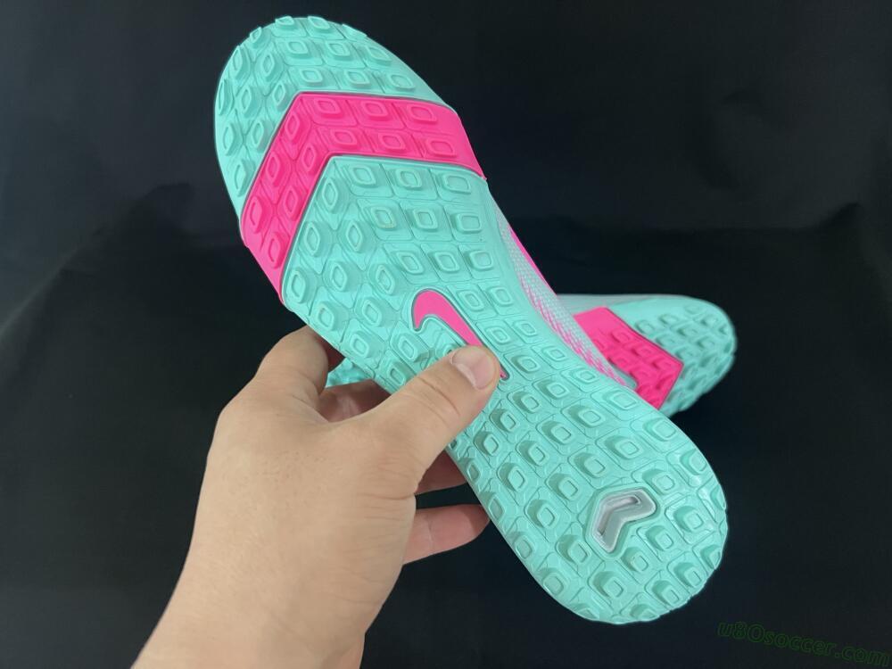 Nike Air Zoom Mercurial Vapor 16 Elite TF Artificial Turf Soccer Shoes - Jade/Pink