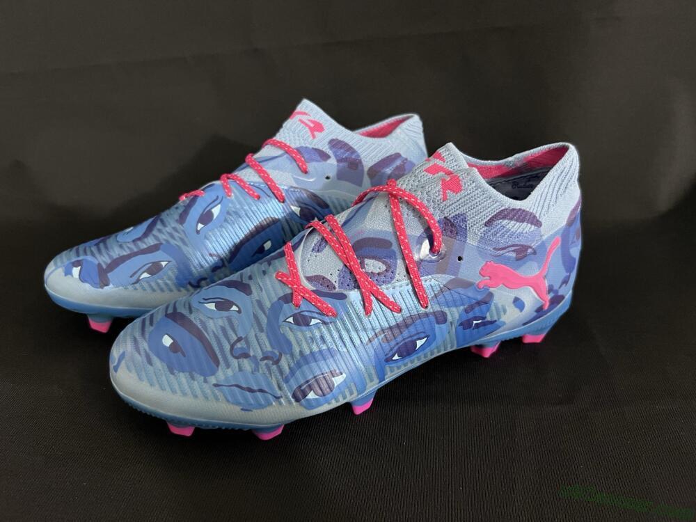 Puma Future 8 Ultimate FG Firm Ground Soccer Cleats - Blue/Pink/Gold