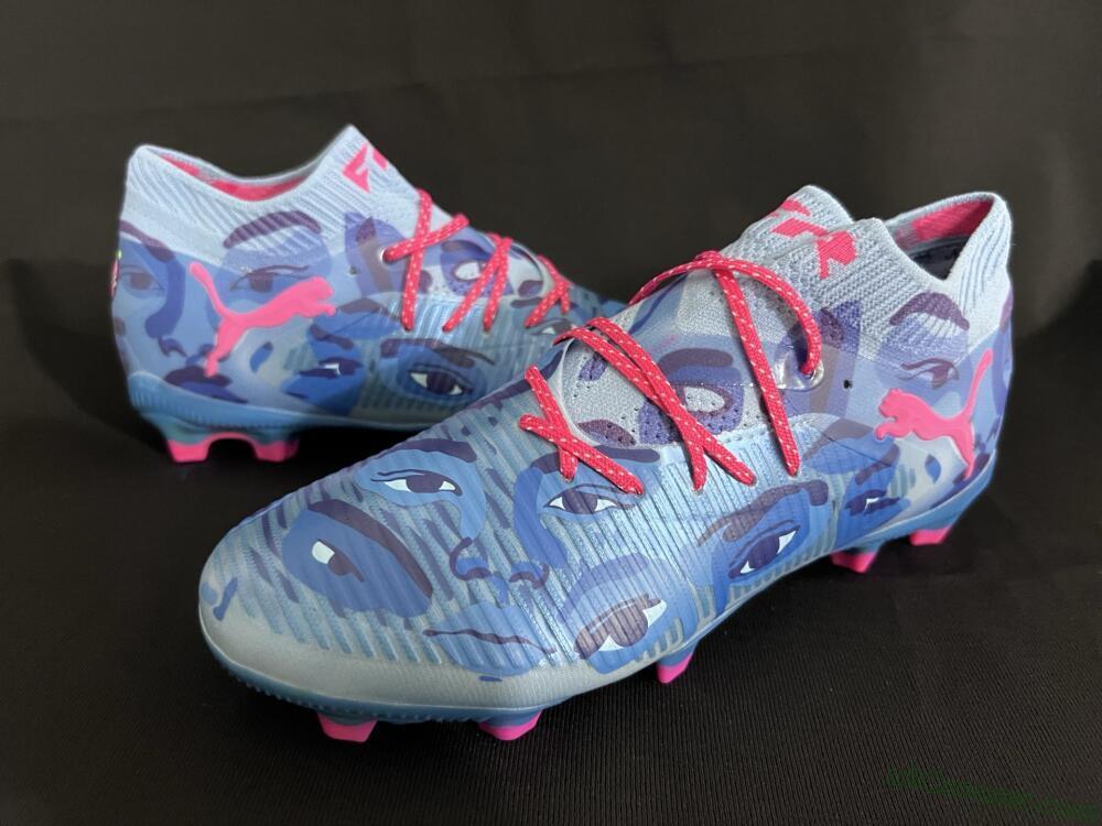 Puma Future 8 Ultimate FG Firm Ground Soccer Cleats - Blue/Pink/Gold