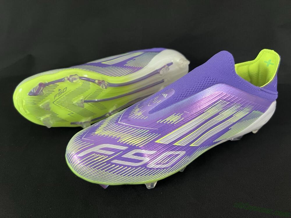 Adidas F50+ Elite Laceless FG Firm Ground Soccer Cleats - Blue/Yellow/Silver