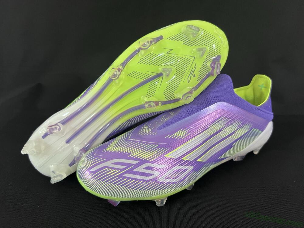 Adidas F50+ Elite Laceless FG Firm Ground Soccer Cleats - Blue/Yellow/Silver