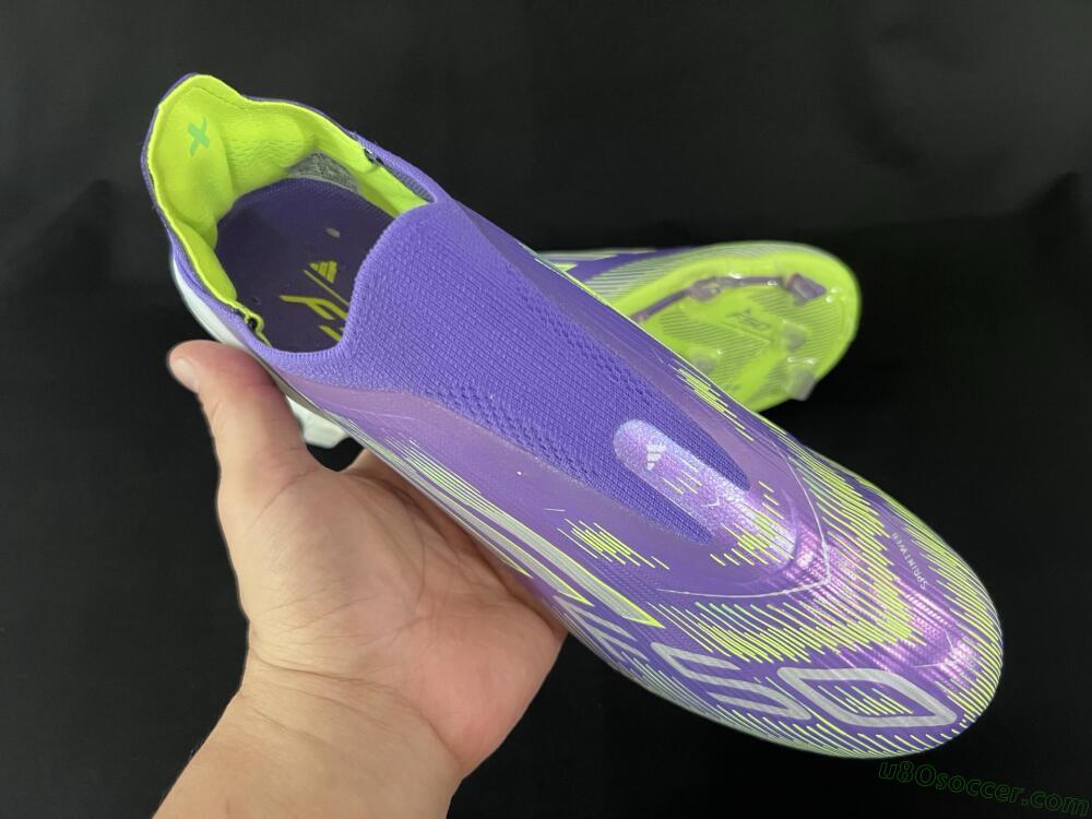 Adidas F50+ Elite Laceless FG Firm Ground Soccer Cleats - Blue/Yellow/Silver