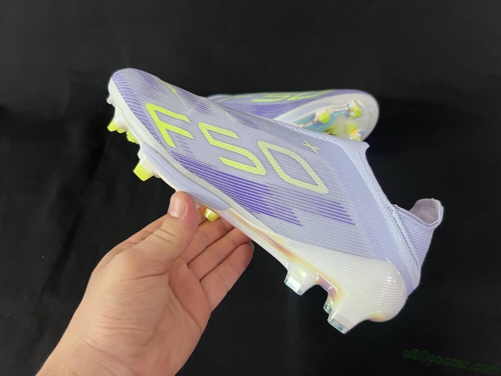 Adidas F50+ Lightstrike Pro Laceless FG Firm Ground Soccer Cleats - Blue/Yellow/White