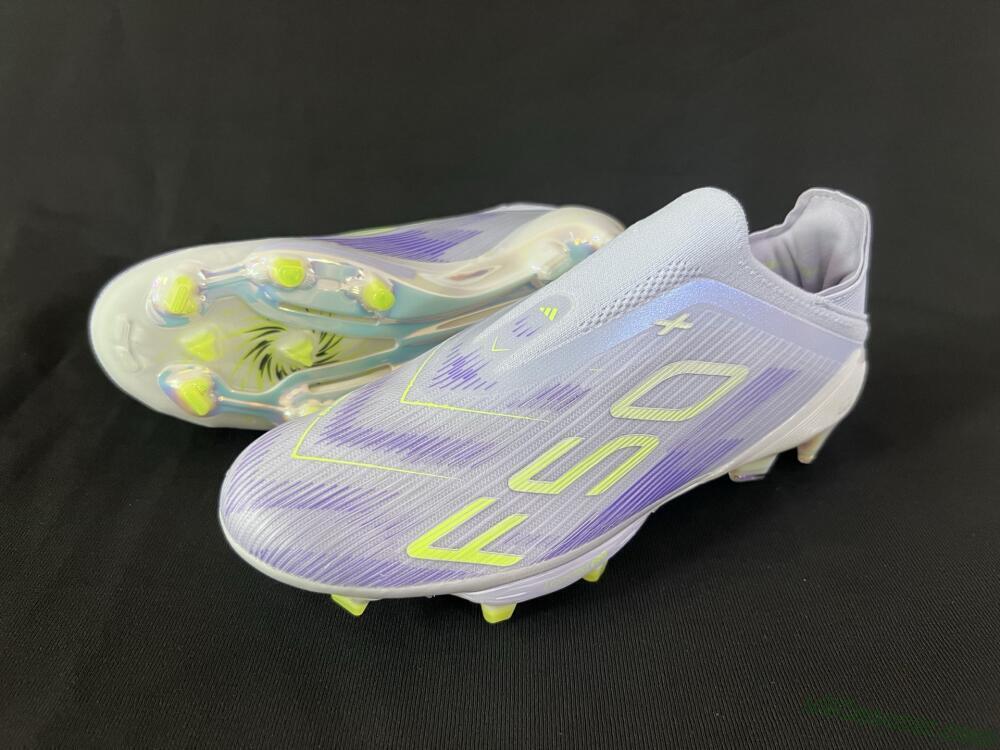 Adidas F50+ Lightstrike Pro Laceless FG Firm Ground Soccer Cleats - Blue/Yellow/White