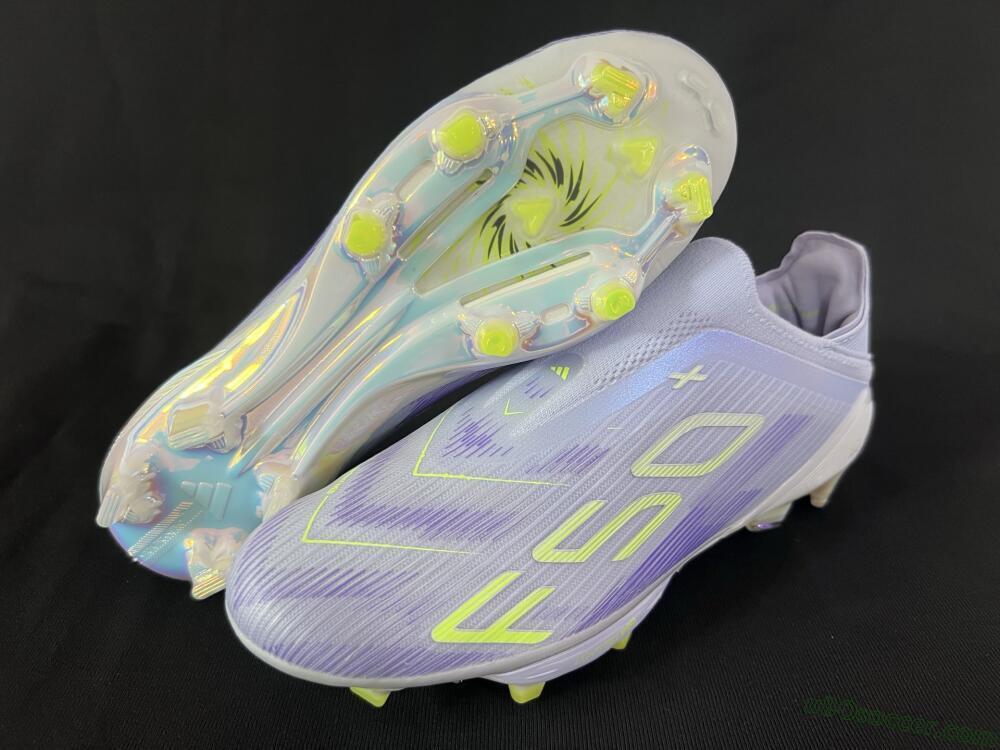 Adidas F50+ Lightstrike Pro Laceless FG Firm Ground Soccer Cleats - Blue/Yellow/White