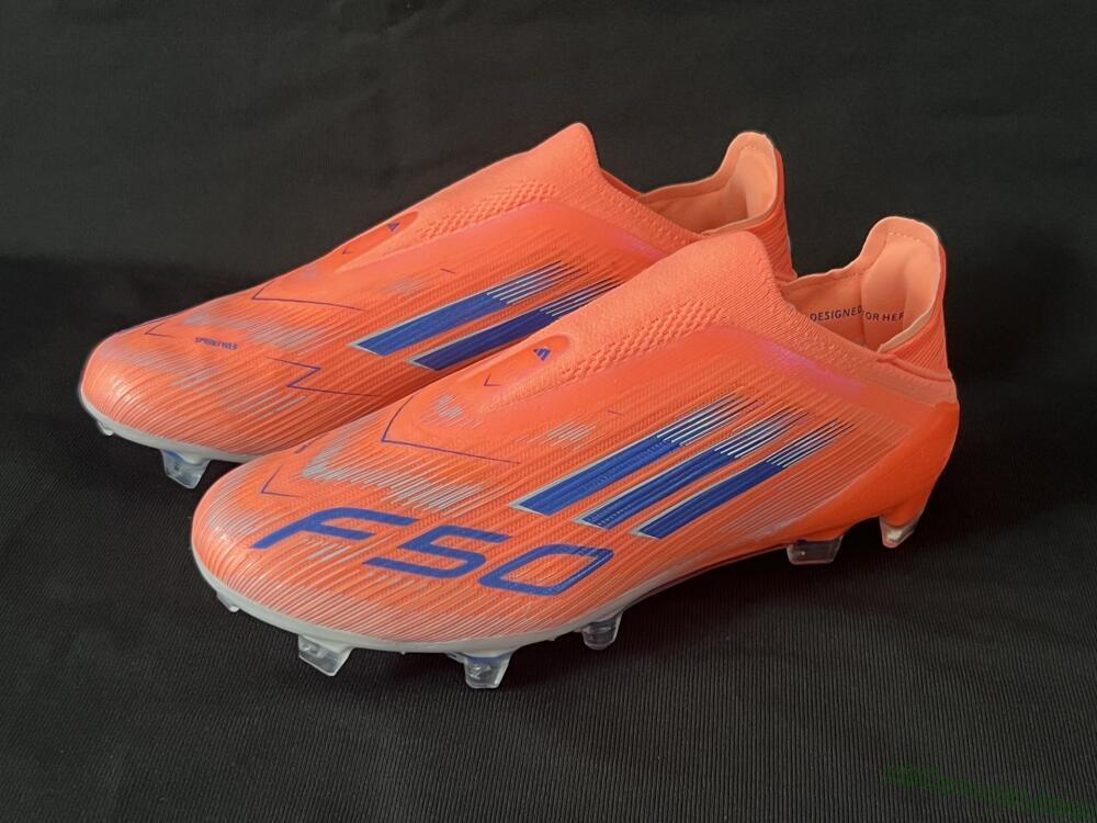 Adidas F50+ Elite Laceless FG Firm Ground Soccer Cleats - Red/Blue/Silver
