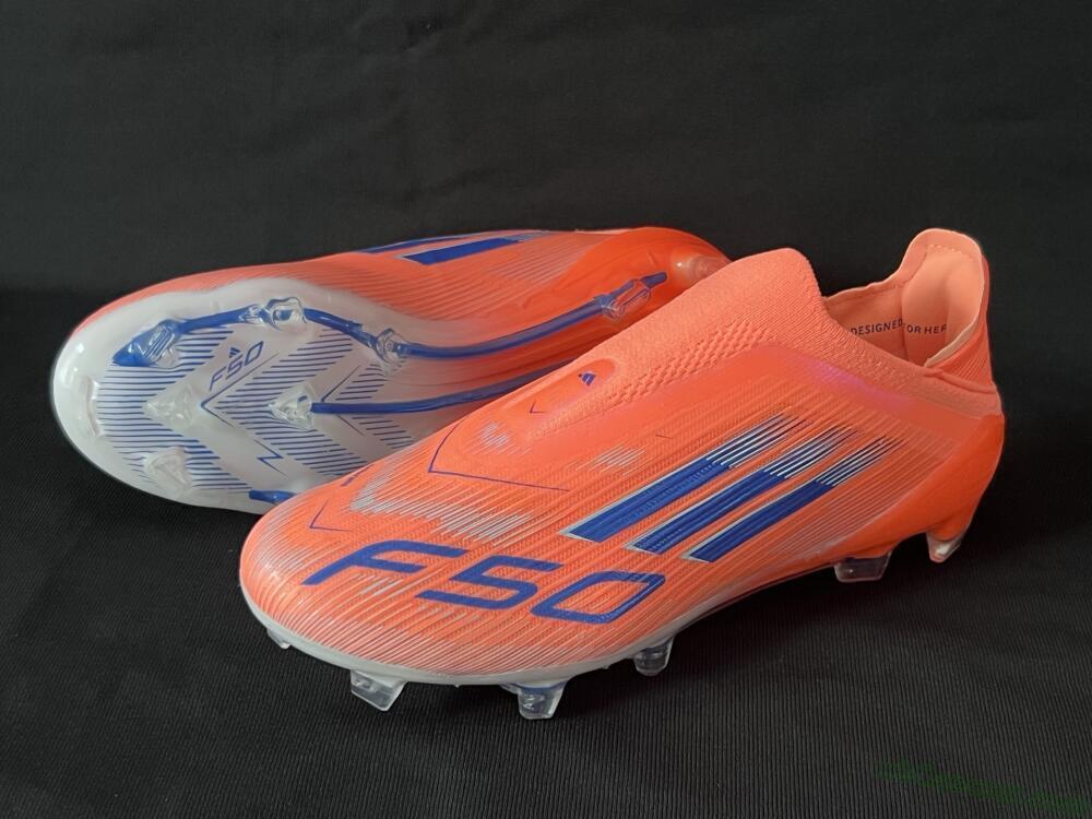 Adidas F50+ Elite Laceless FG Firm Ground Soccer Cleats - Red/Blue/Silver