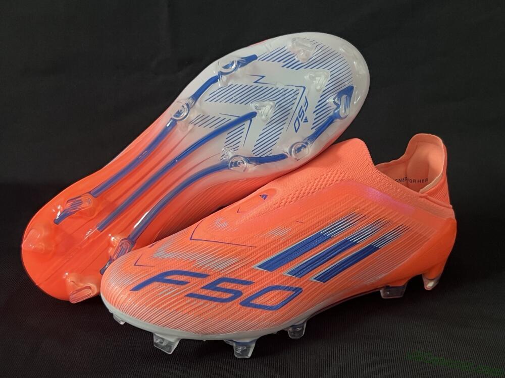Adidas F50+ Elite Laceless FG Firm Ground Soccer Cleats - Red/Blue/Silver