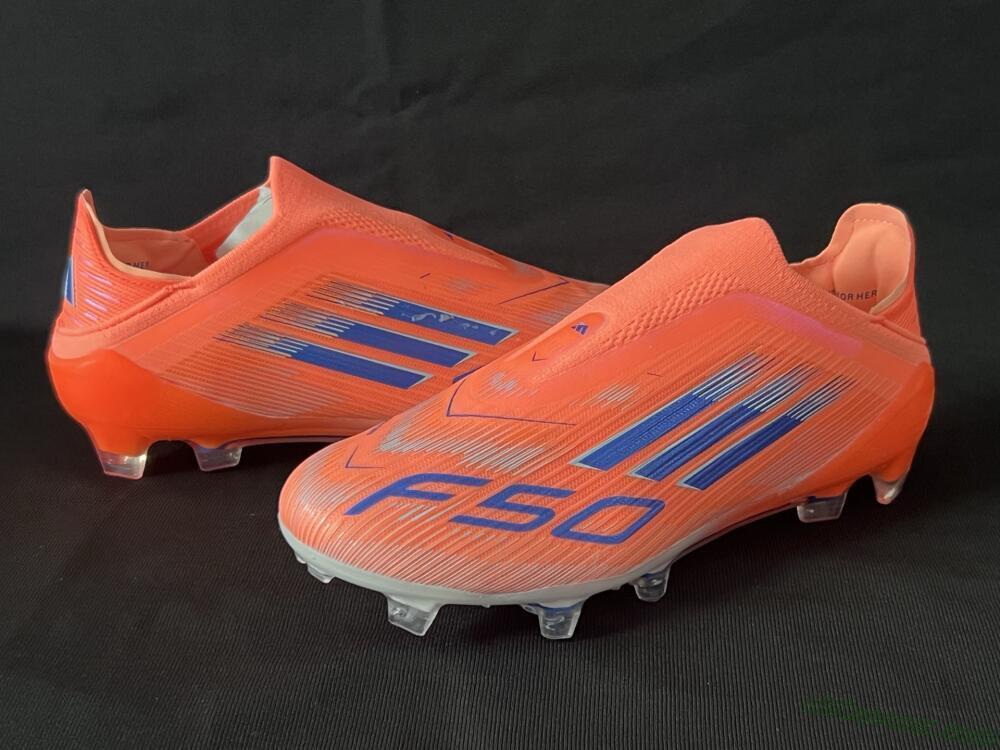 Adidas F50+ Elite Laceless FG Firm Ground Soccer Cleats - Red/Blue/Silver