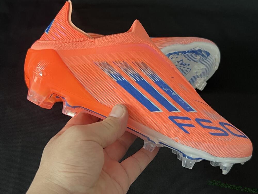 Adidas F50+ Elite Laceless FG Firm Ground Soccer Cleats - Red/Blue/Silver