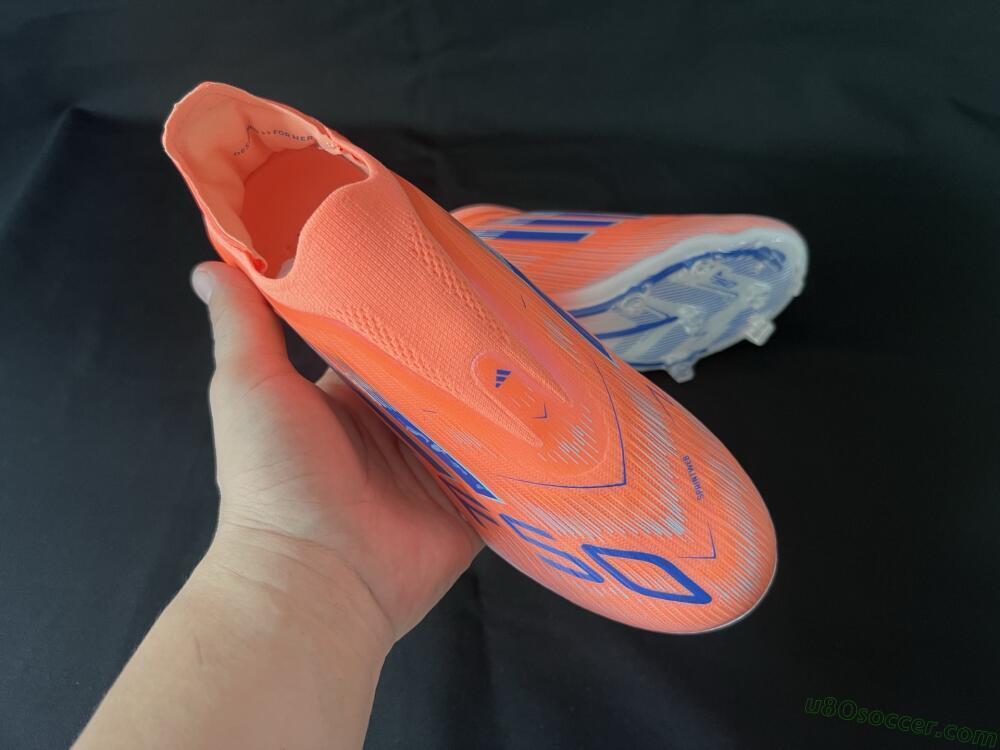 Adidas F50+ Elite Laceless FG Firm Ground Soccer Cleats - Red/Blue/Silver