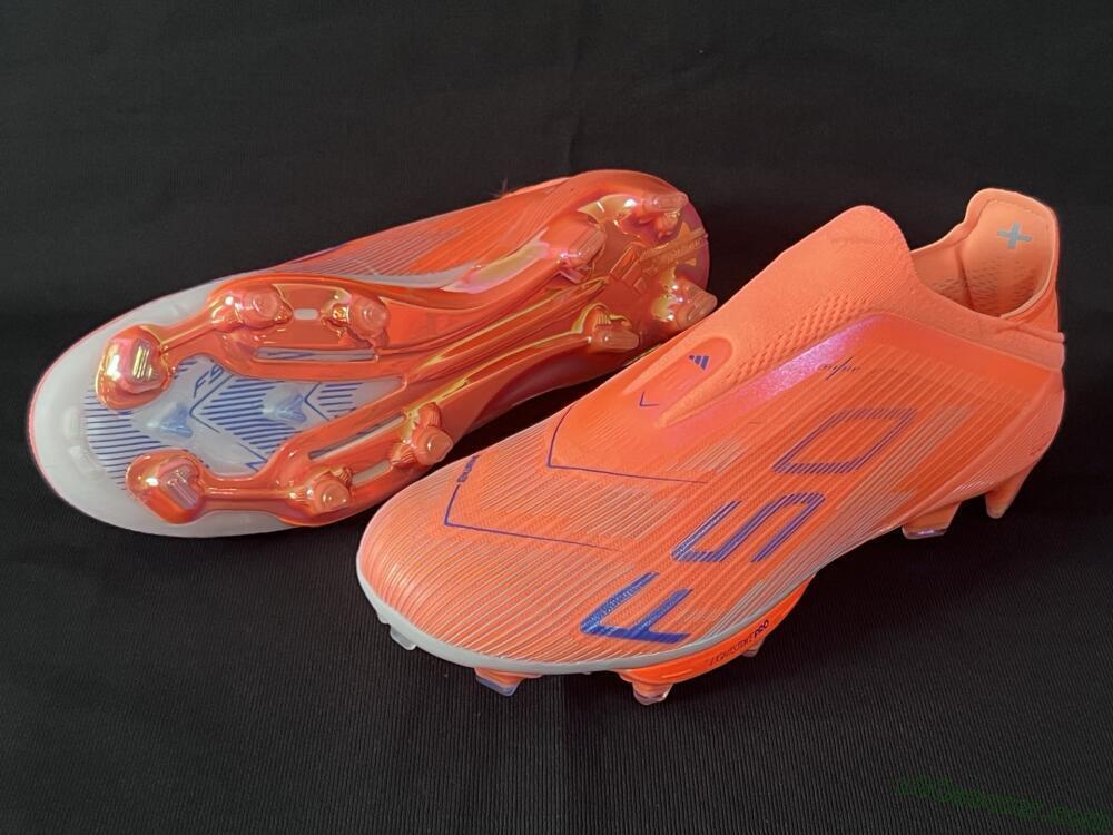 Adidas F50+ Lightstrike Pro Laceless FG Firm Ground Soccer Cleats - Red/Blue/Silver