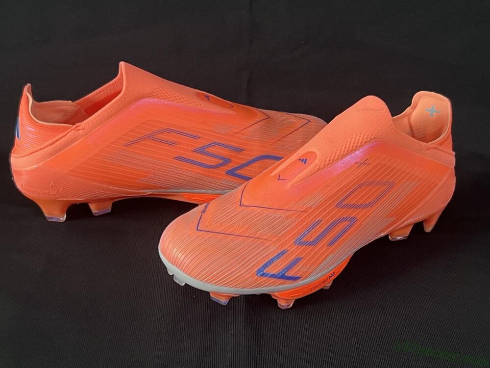 Adidas F50+ Lightstrike Pro Laceless FG Firm Ground Soccer Cleats - Red/Blue/Silver