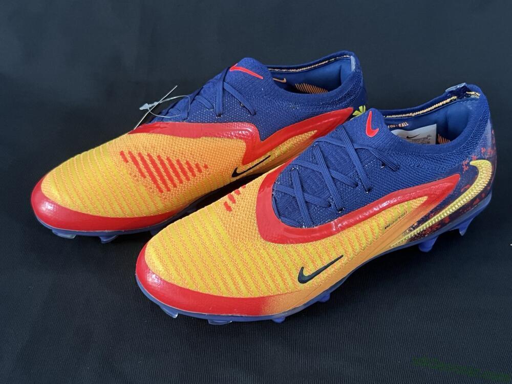 Nike Phantom 6 Elite Low FG Firm Ground Soccer Cleats - Yellow/Red/Blue
