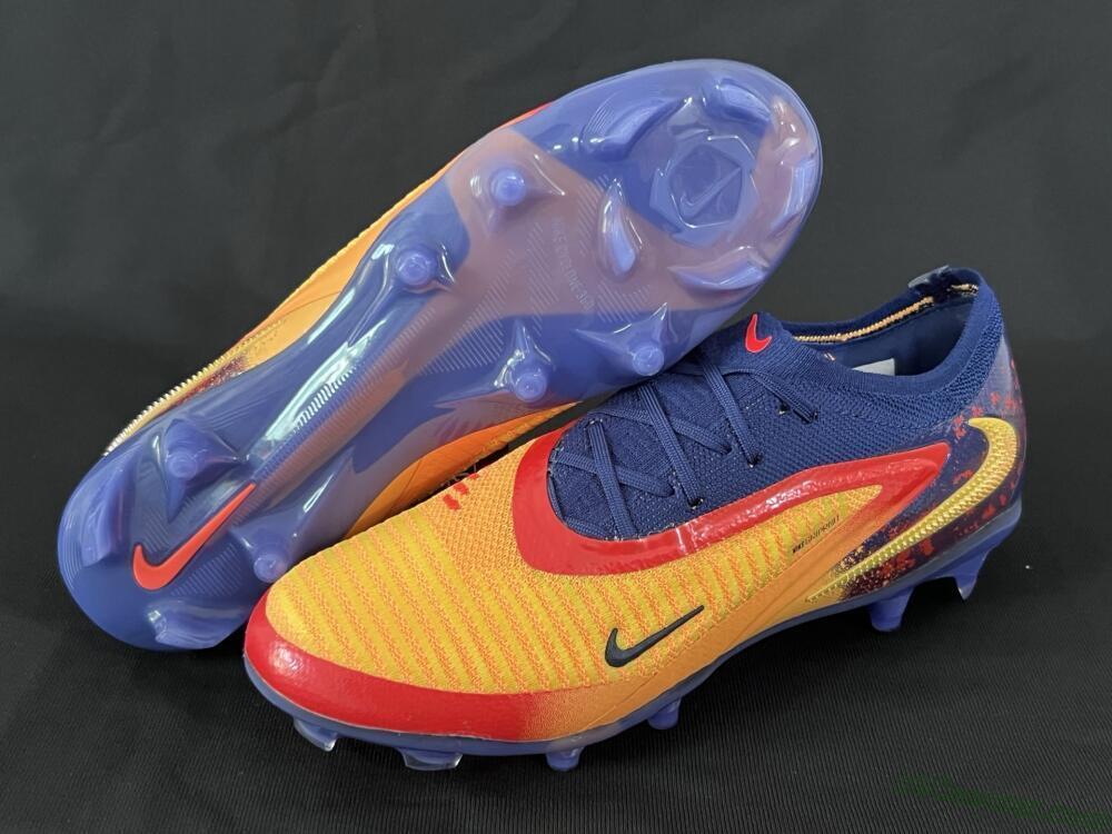 Nike Phantom 6 Elite Low FG Firm Ground Soccer Cleats - Yellow/Red/Blue