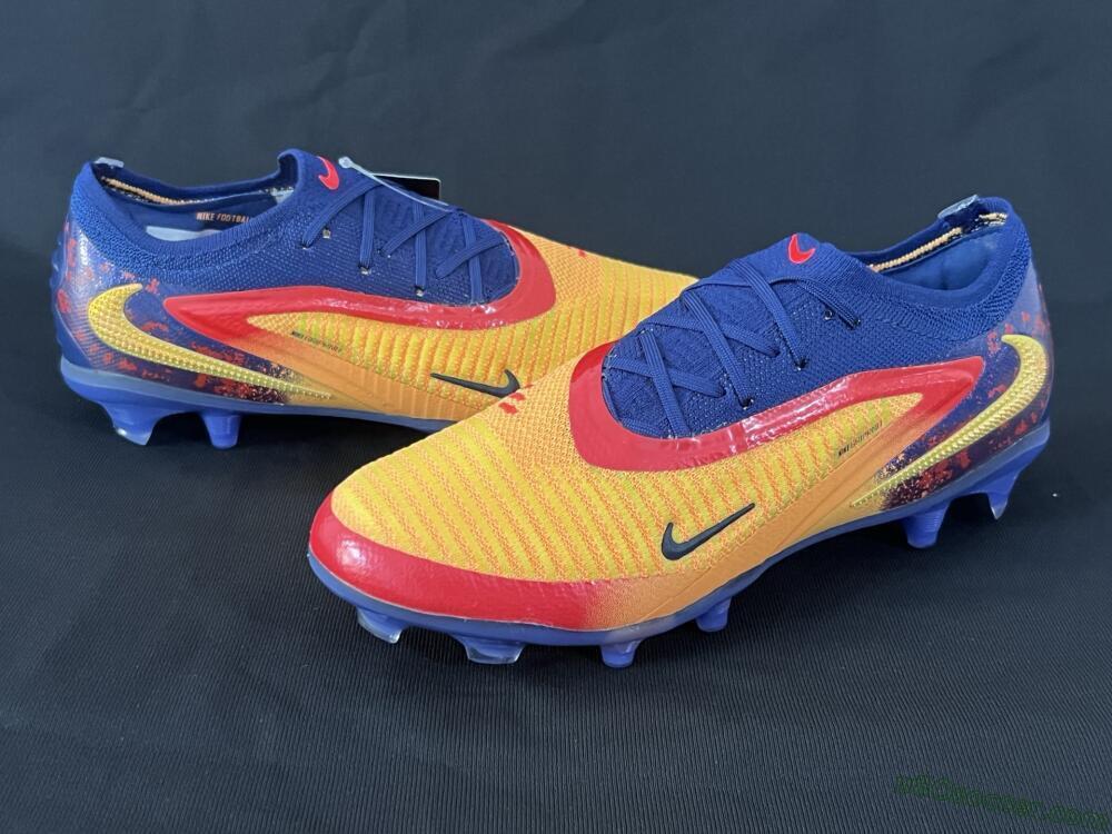 Nike Phantom 6 Elite Low FG Firm Ground Soccer Cleats - Yellow/Red/Blue