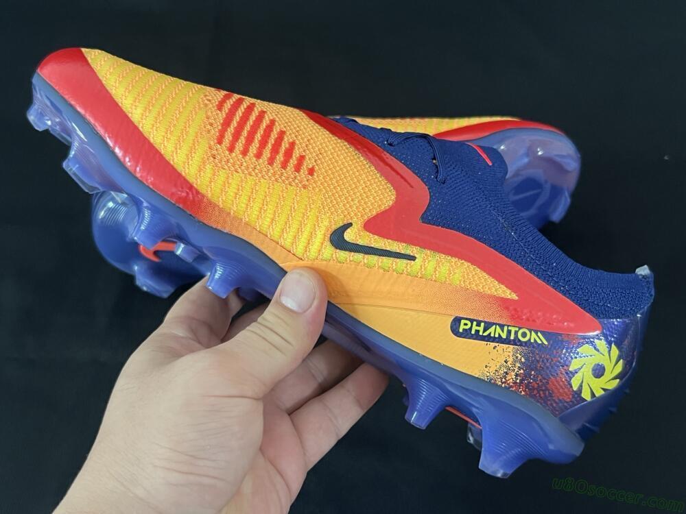 Nike Phantom 6 Elite Low FG Firm Ground Soccer Cleats - Yellow/Red/Blue