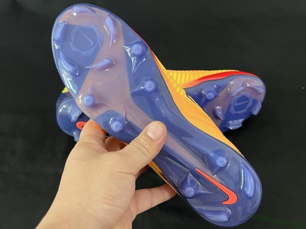 Nike Phantom 6 Elite Low FG Firm Ground Soccer Cleats - Yellow/Red/Blue