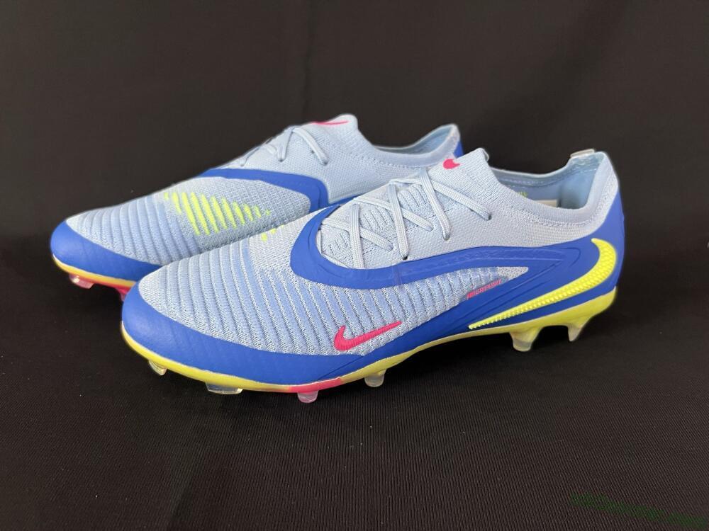 Nike Phantom 6 Low Elite FG Firm Ground Soccer Cleats - Blue/Pink/Yellow