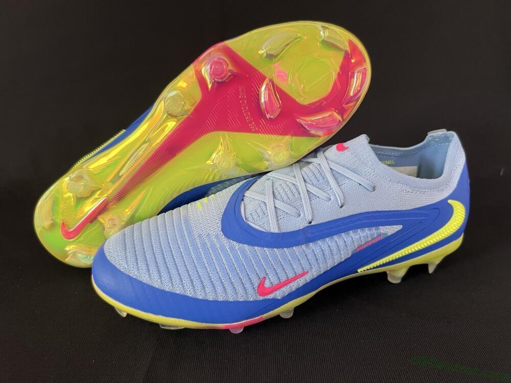 Nike Phantom 6 Low Elite FG Firm Ground Soccer Cleats - Blue/Pink/Yellow