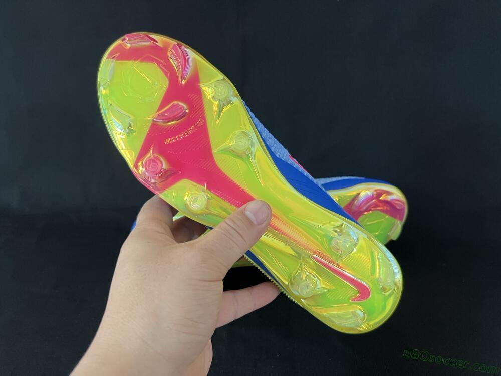 Nike Phantom 6 Low Elite FG Firm Ground Soccer Cleats - Blue/Pink/Yellow