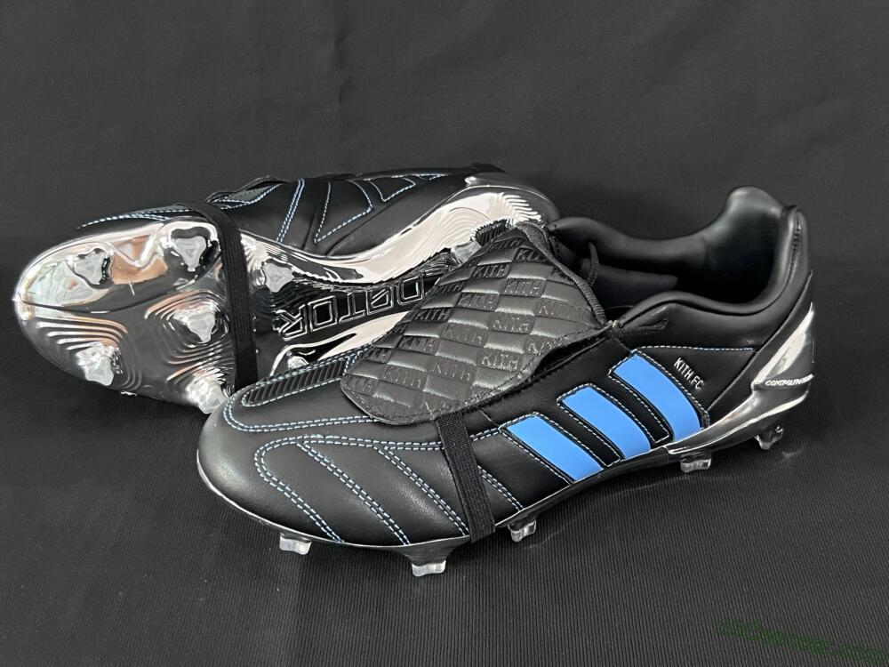 Adidas Predator 25 Elite Foldover Tongue FG Firm Ground Soccer Cleats - Black/Blue/Silver