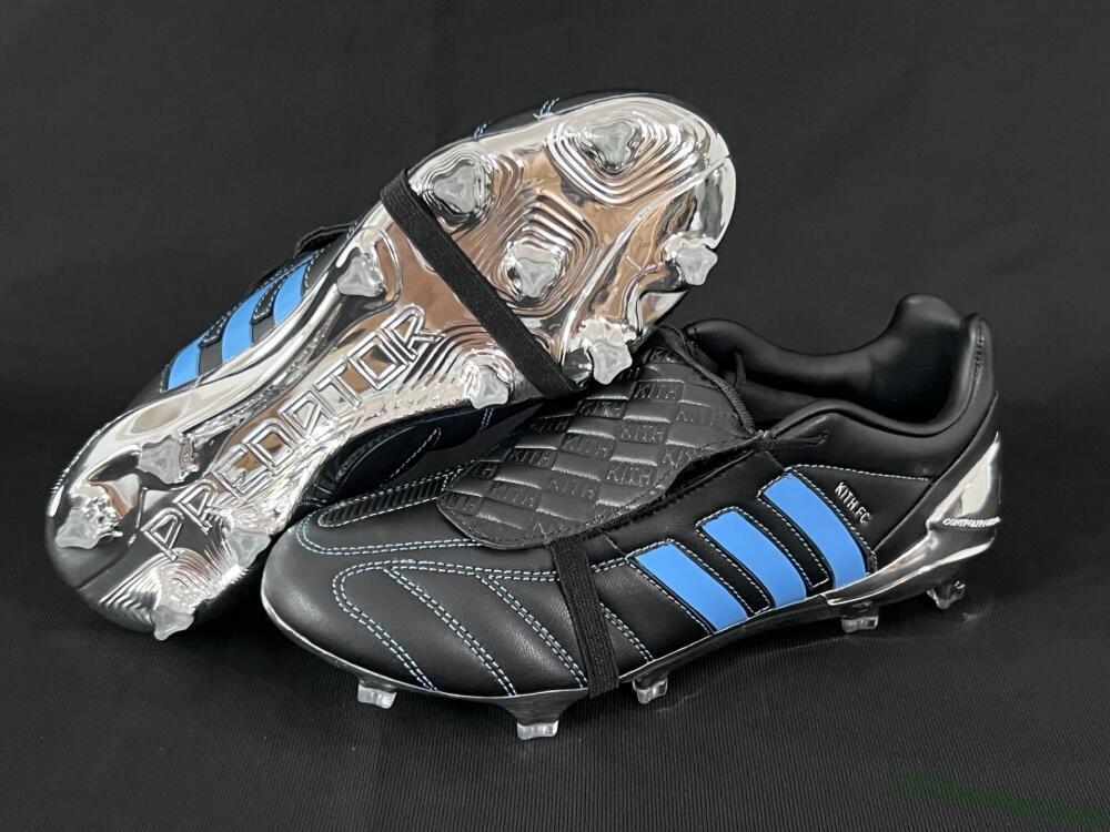 Adidas Predator 25 Elite Foldover Tongue FG Firm Ground Soccer Cleats - Black/Blue/Silver