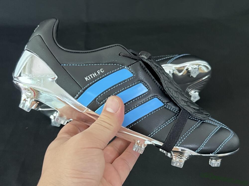 Adidas Predator 25 Elite Foldover Tongue FG Firm Ground Soccer Cleats - Black/Blue/Silver