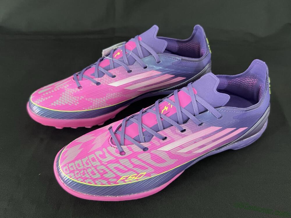 Adidas F50 Elite TF Artificial Turf Soccer Shoes - Pink/Purple/Yellow
