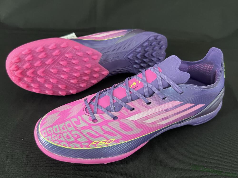 Adidas F50 Elite TF Artificial Turf Soccer Shoes - Pink/Purple/Yellow