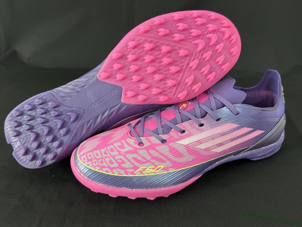 Adidas F50 Elite TF Artificial Turf Soccer Shoes - Pink/Purple/Yellow