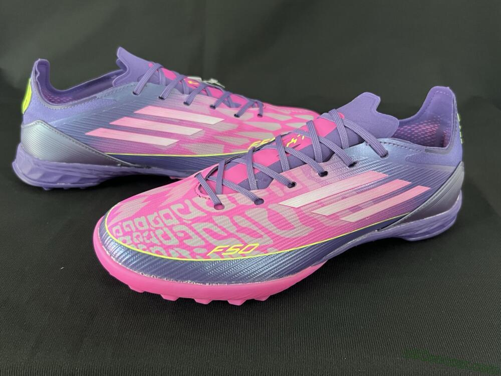 Adidas F50 Elite TF Artificial Turf Soccer Shoes - Pink/Purple/Yellow
