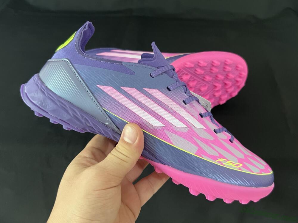 Adidas F50 Elite TF Artificial Turf Soccer Shoes - Pink/Purple/Yellow