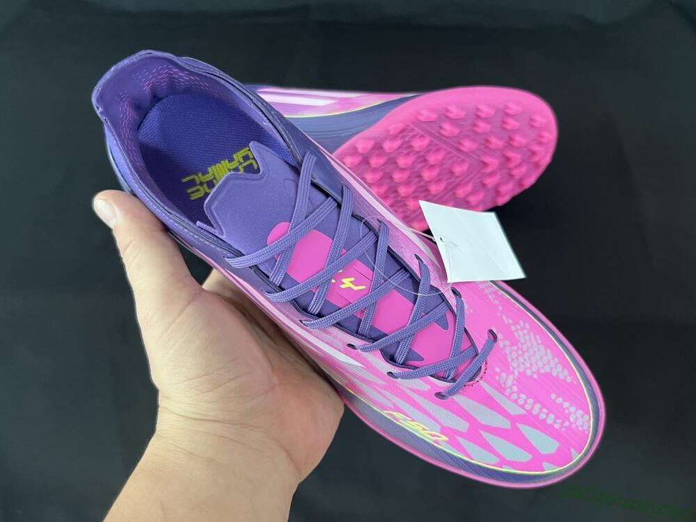 Adidas F50 Elite TF Artificial Turf Soccer Shoes - Pink/Purple/Yellow