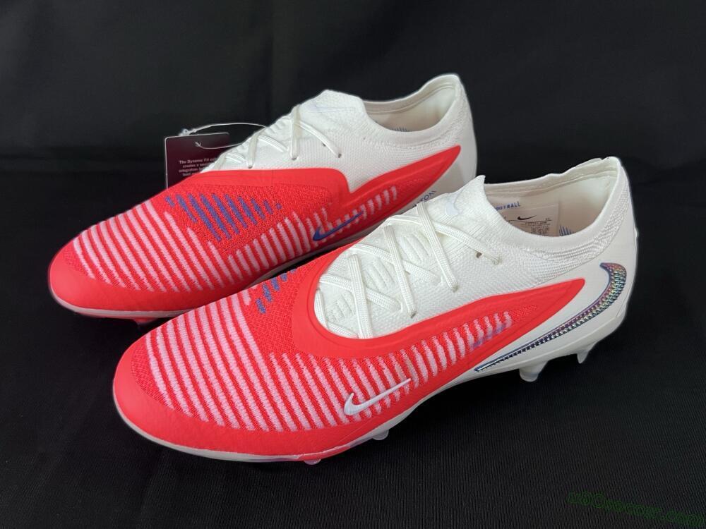 Nike Phantom 6 Elite Low FG Firm Ground Soccer Cleats - Red/White/Black